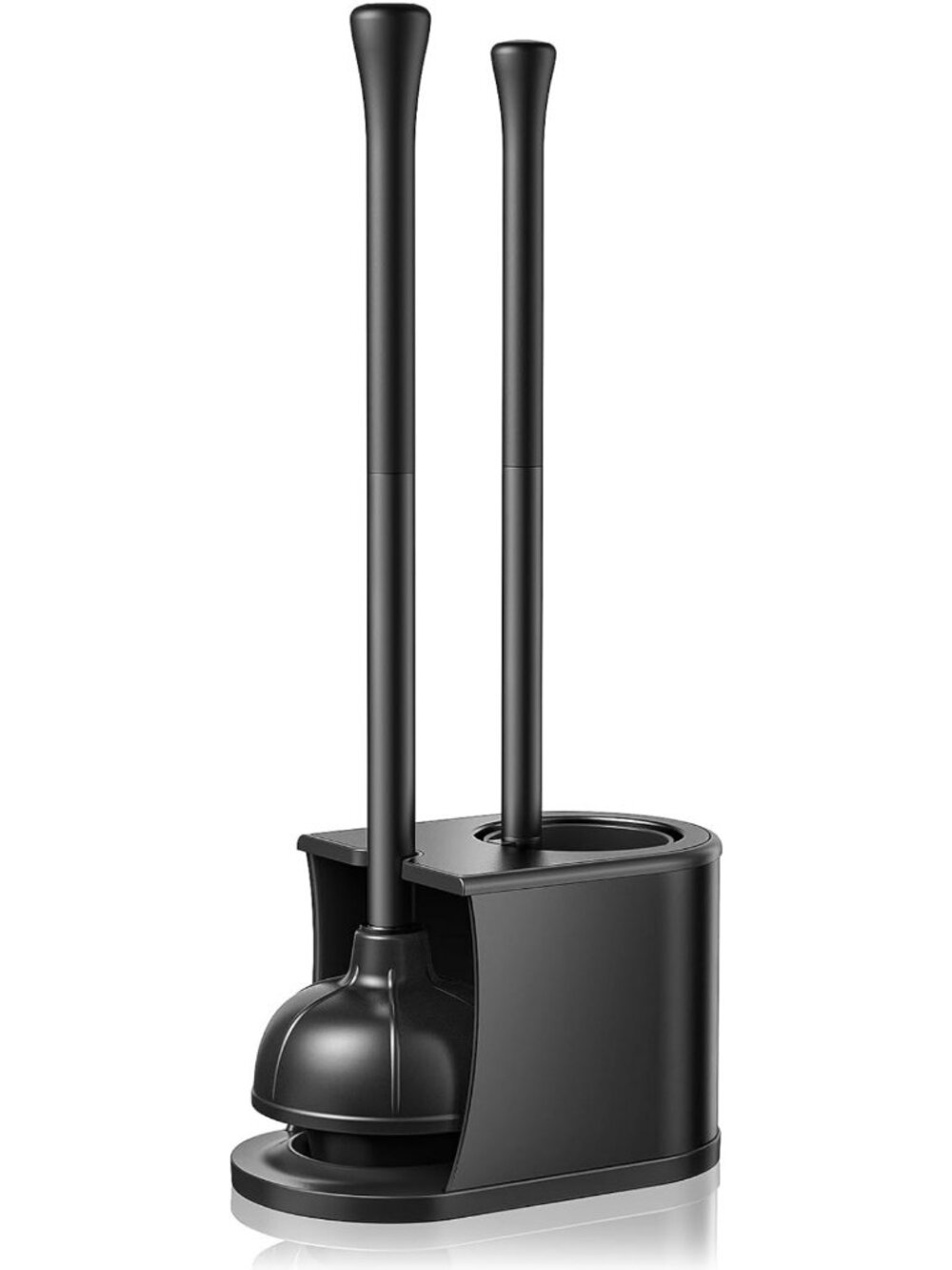 2-in-1 Stainless Steel Toilet Plunger & Brush Set - Heavy Duty Bathroom Cleaner
